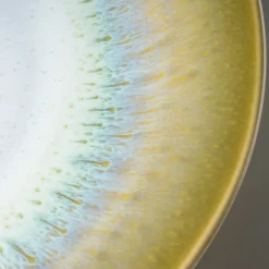 Die moderne Hausfrau Teller-Set, Steinzeug Flussufer blau, grün, weiß