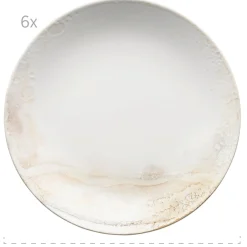 Die moderne Hausfrau Teller-Set, Steinzeug Ossia 6 x Suppenteller, 6 x Speiseteller, 6 x Dessertteller
