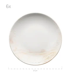 Die moderne Hausfrau Teller-Set, Steinzeug Ossia 6 x Suppenteller, 6 x Speiseteller, 6 x Dessertteller