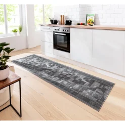 Die moderne Hausfrau Teppich "Tetris" grau