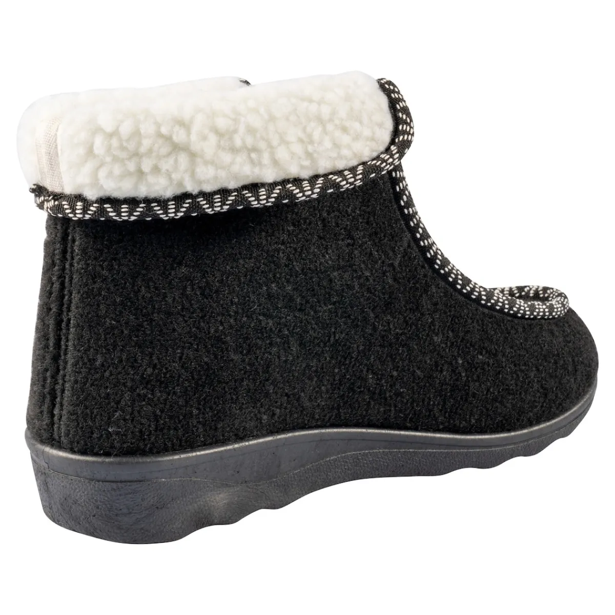 Damen Die moderne Hausfrau Thermo-Hausschuh schwarz