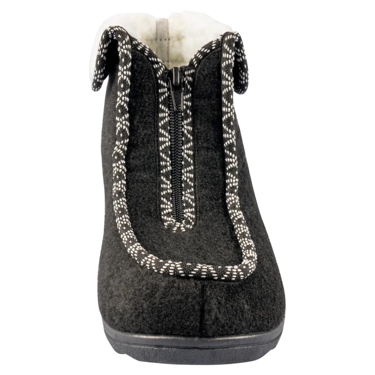 Damen Die moderne Hausfrau Thermo-Hausschuh schwarz