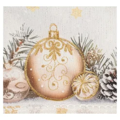 Die moderne Hausfrau Tischläufer & Platzset, 2 Stück „Festtagskugeln“