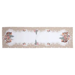 Die moderne Hausfrau Tischläufer "Teddy-Bescherung", 140x40 cm