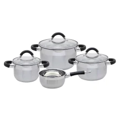 Die moderne Hausfrau Topfset mit Abdampffunktion "Black Steam", 7-teilig