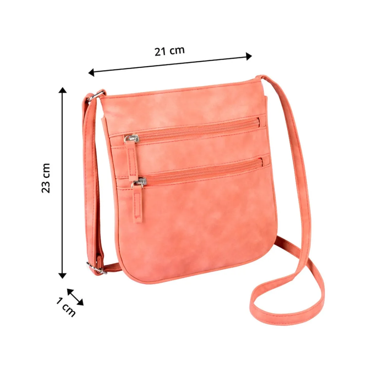 Damen Die moderne Hausfrau Umhängetasche "Ella" koralle