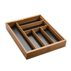 Die moderne Hausfrau Variabler Bambus-Besteckkasten