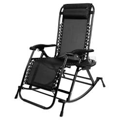 Die moderne Hausfrau Variabler-Schaukelstuhl "Ergo" mit Liegefunktion, Fußstütze und verstellbarem Kissen