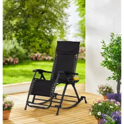 Die moderne Hausfrau Variabler-Schaukelstuhl "Premium" schwarz