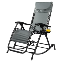 Die moderne Hausfrau Variabler-Schaukelstuhl "Premium" grau