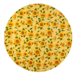 Die moderne Hausfrau Wachstuch-Tischdecke "Sonnenblume" Ø 160 cm, rund