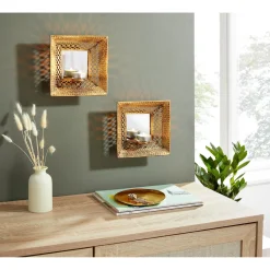 Die moderne Hausfrau Wandleuchten mit Spiegel, 2 Stück