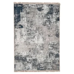 Die moderne Hausfrau Waschbarer Teppich "Ina" blau