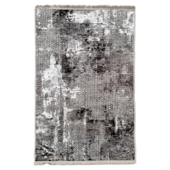 Die moderne Hausfrau Waschbarer Teppich "Ina" grau