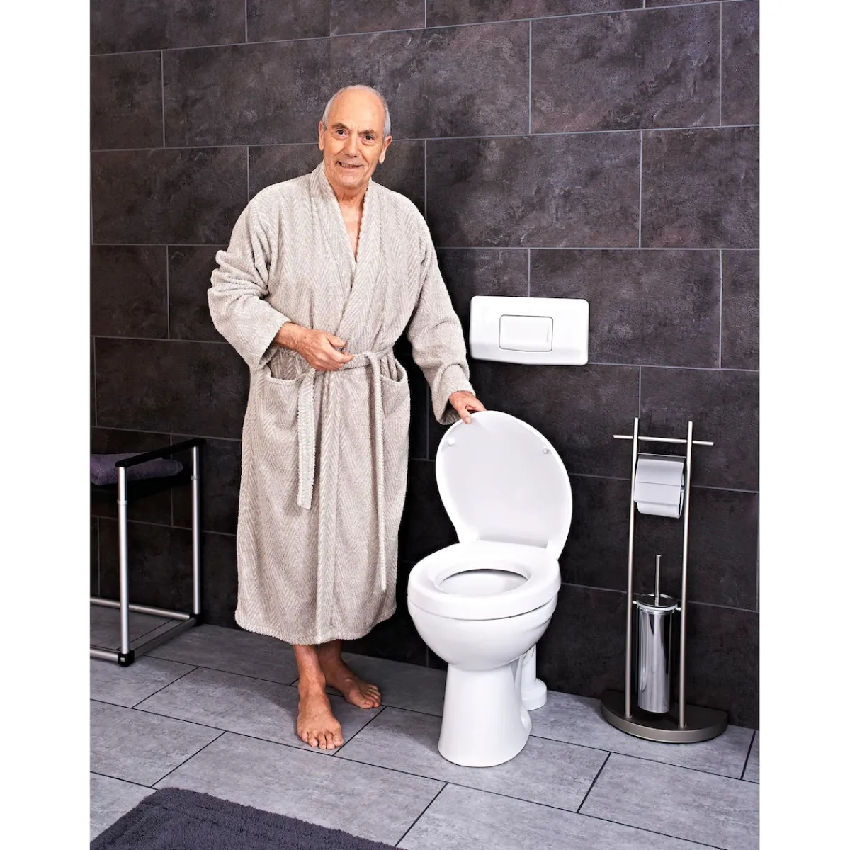 Die moderne Hausfrau WC-Erhöhung mit Absenk-Automatik