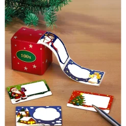 Die moderne Hausfrau Weihnachts-Etiketten, 100 Stück