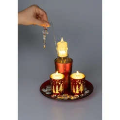 Die moderne Hausfrau Weihnachtsteller-Set inkl. 3 LED-Kerzen