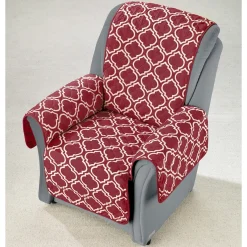 Die moderne Hausfrau Wende-Sesselschoner bordeaux