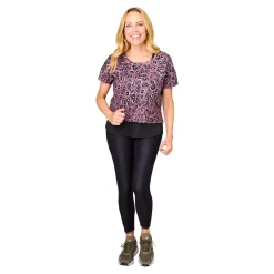 Damen Die moderne Hausfrau Wende-Sportleggings „Leo“ 2 in 1