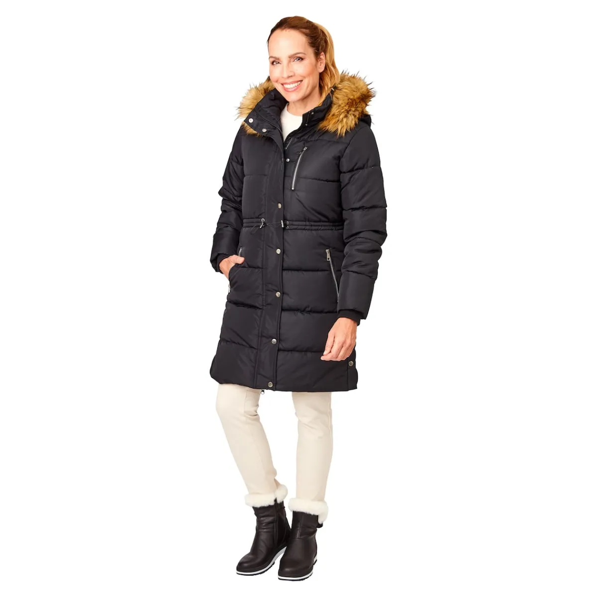 Damen Die moderne Hausfrau Wintermantel "Manuela" schwarz