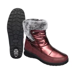Damen Die moderne Hausfrau Winterstiefel mit Spikes "Karla" bordeaux