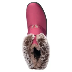 Damen Die moderne Hausfrau Winterstiefelette mit Spikes & Klett „Monika“ beere