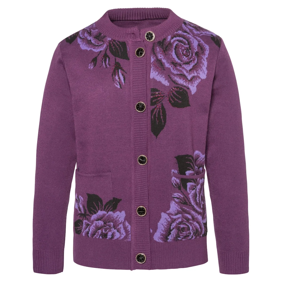 Damen Die moderne Hausfrau Wärme-Cardigan „Rosenwelt“