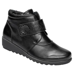 Damen Die moderne Hausfrau ﻿Wärme-Klettstiefelette „Beatrice“ schwarz