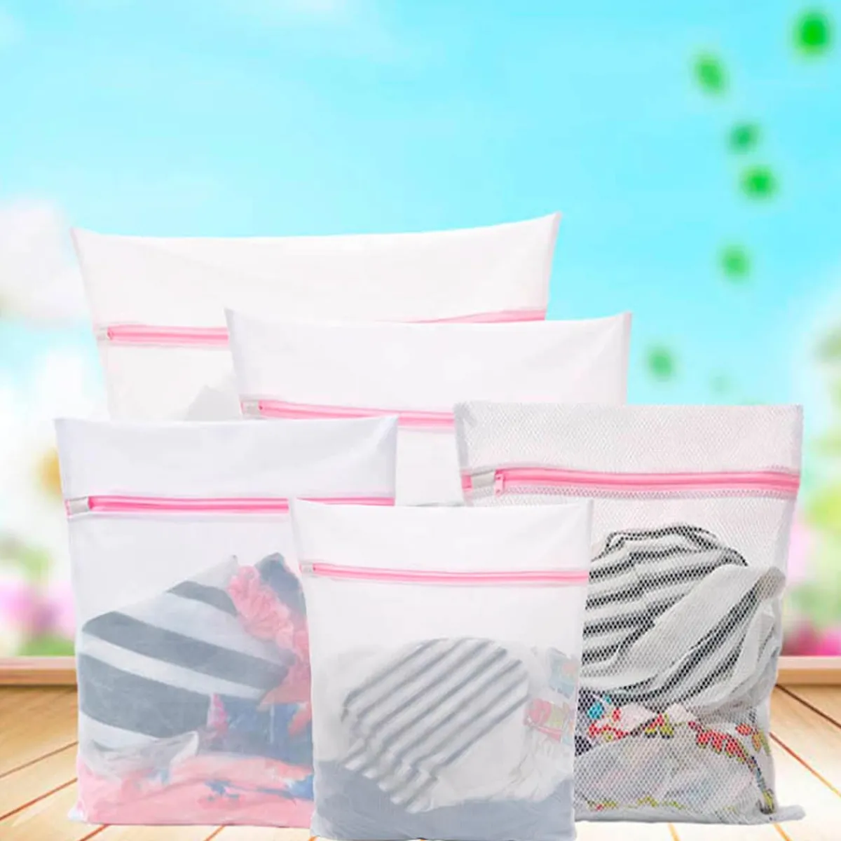 Die moderne Hausfrau Wäschenetz, 5 Stück