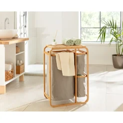 Die moderne Hausfrau Wäschesammler „Bambus“