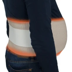 Die moderne Hausfrau XXL Nierenwärmer mit Stützf, stark eins.beige, stark gerauht Weiß