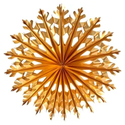 Die moderne Hausfrau XXL-3D-Dekofigur "Schneeflocke Gold"