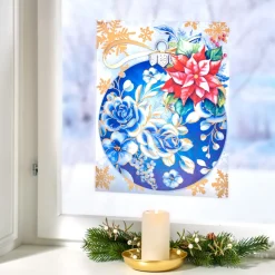 Die moderne Hausfrau XXL-Fenstersticker „Weihnachtskugeln“, 4 Stück