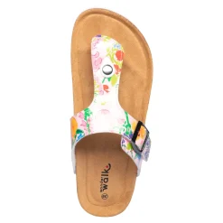 Damen Die moderne Hausfrau Zehen-Klettpantolette „Tropical“