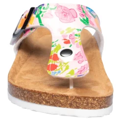 Damen Die moderne Hausfrau Zehen-Klettpantolette „Tropical“