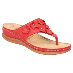 Damen Die moderne Hausfrau Zehen-Pantolette "Blümchen"