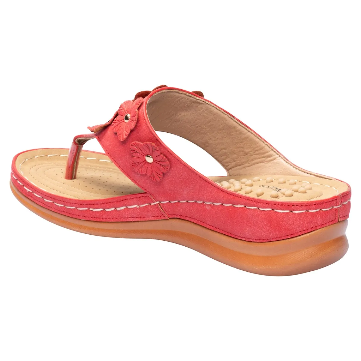 Damen Die moderne Hausfrau Zehen-Pantolette "Blümchen"